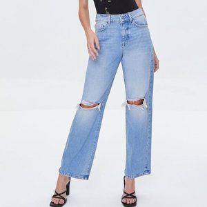 Forever 21 High Waist Straight Leg Jeans 34 NWT